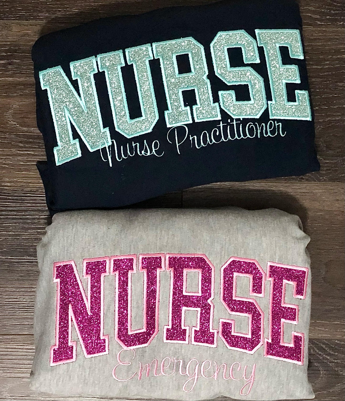 Embroidered Nurse Sweatshirt: Cotton Blend RN Crewneck