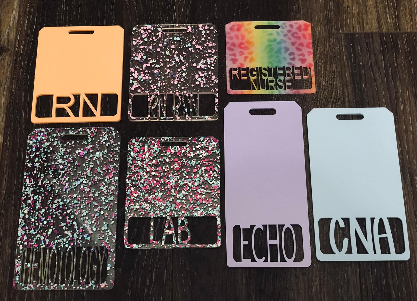 Custom Acrylic Badge Buddy: Nurse, Healthcare, X-Ray ID Holder