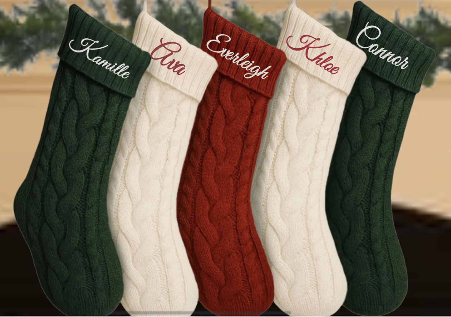 Personalized Embroidered Christmas Stocking: 2025 Holiday Decor