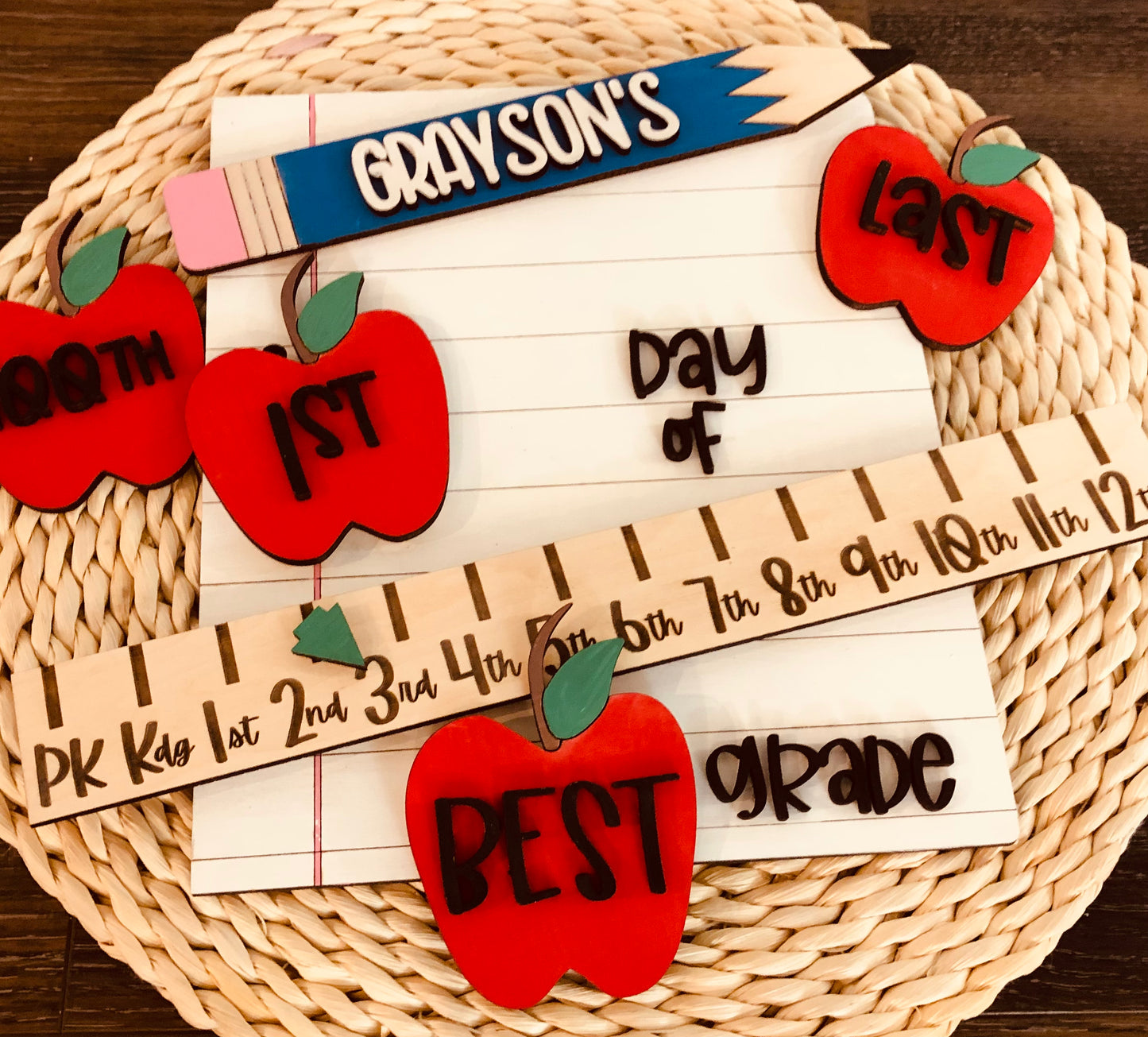 Back To School Sign, Interchangeable School Sign, School Milestone Sign, 100th Day of School Sign, 1st Day of School Sign