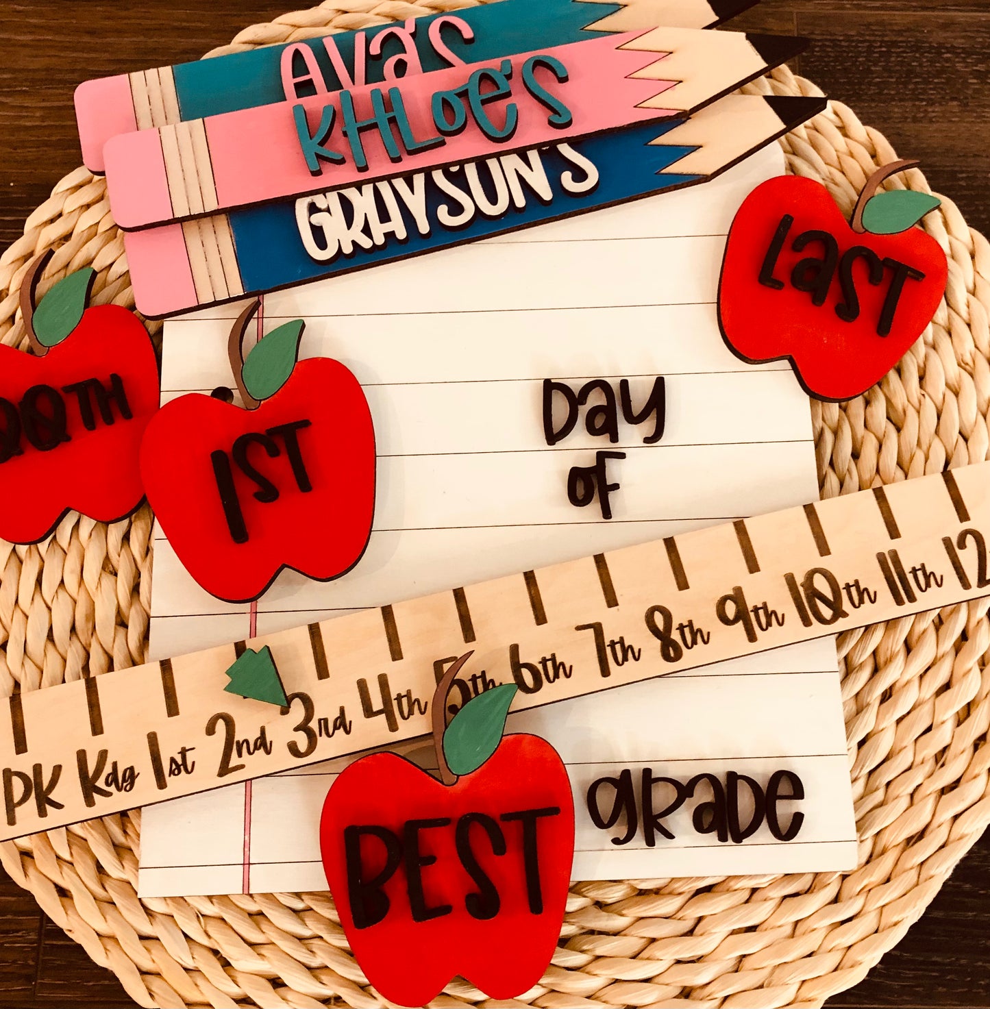 Back To School Sign, Interchangeable School Sign, School Milestone Sign, 100th Day of School Sign, 1st Day of School Sign