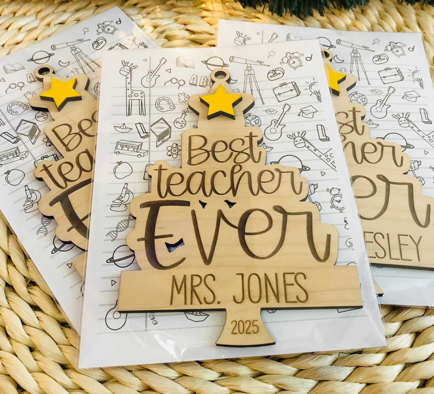 Personalized Teacher Ornament