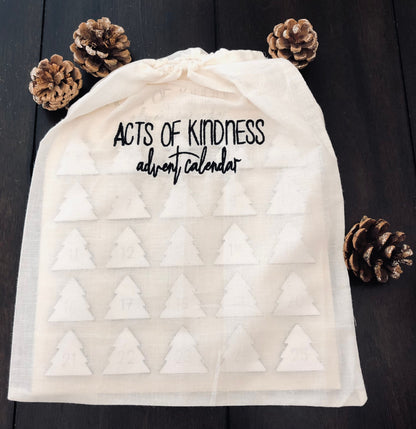 Acts of Kindness Advent Calendar: Interactive Christmas Countdown with Storage Bag