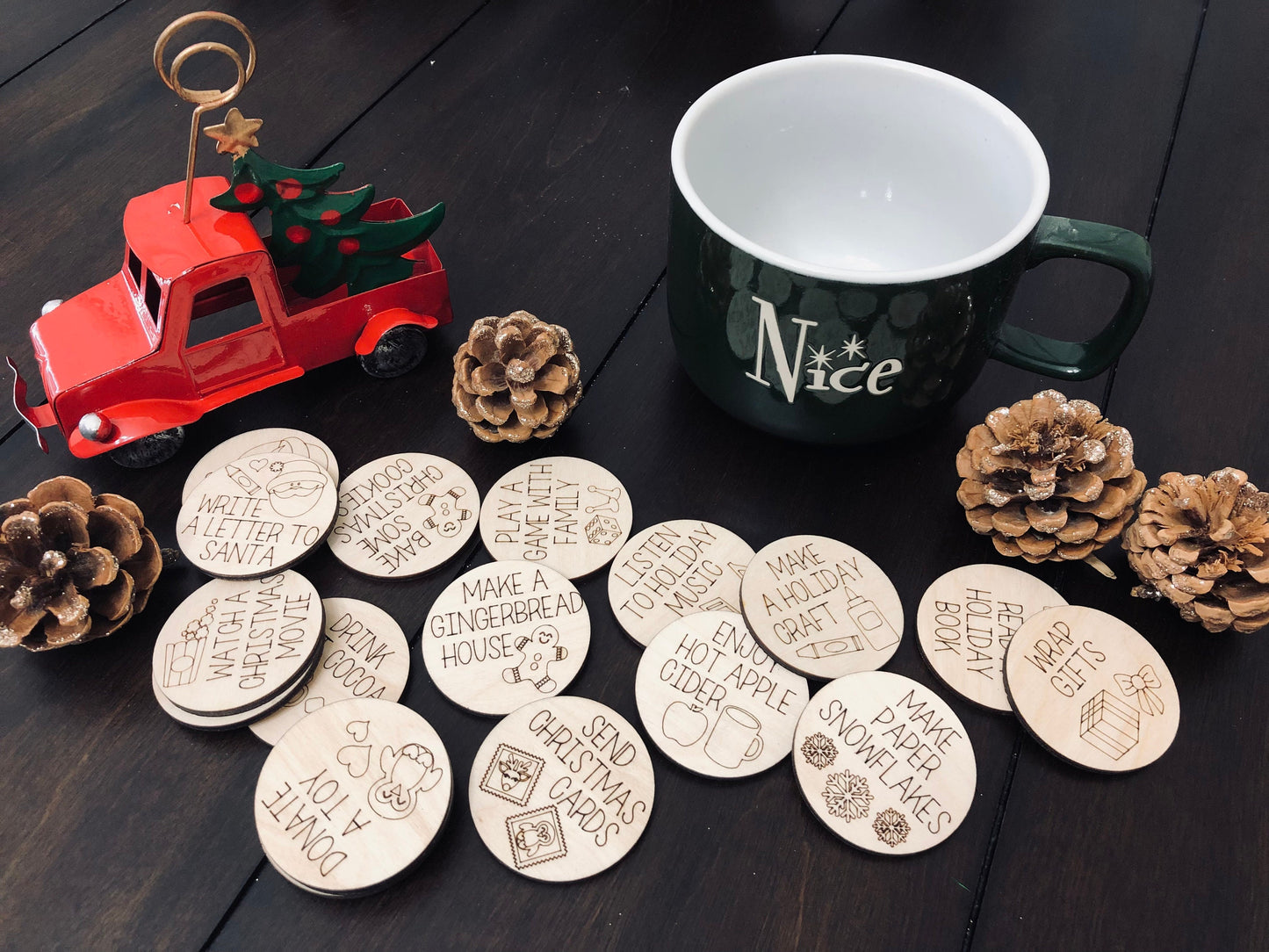 Advent Tokens, Christmas Family Tokens, Advent Calendar Fun, Kid Christmas Activities, Advent Tokens, 25 Days of Christmas, Stocking Fillers