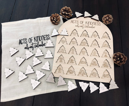 Acts of Kindness Advent Calendar: Interactive Christmas Countdown with Storage Bag