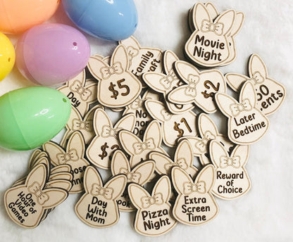 Easter Tokens 30, Advent Tokens, Holiday Tokens, Bunny Tokens, Reward Tokens, Family Easter Tokens, Holiday Tokens For Children