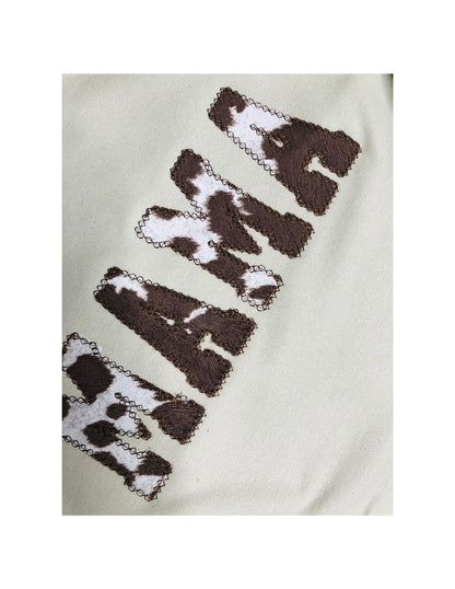 Animal Print MAMA Sweatshirt, Personalized Sleeve Sweatshirt, MAMA Crew, Custom Gift for Mom, New Mom Gift