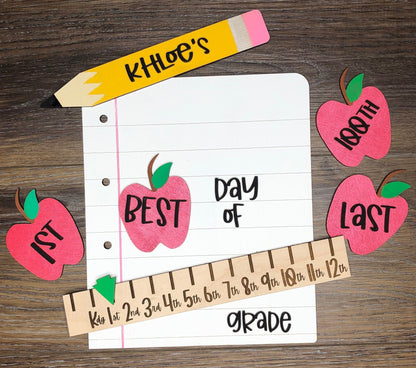 Back To School Sign, Interchangeable School Sign, School Milestone Sign, 100th Day of School Sign, 1st Day of School Sign