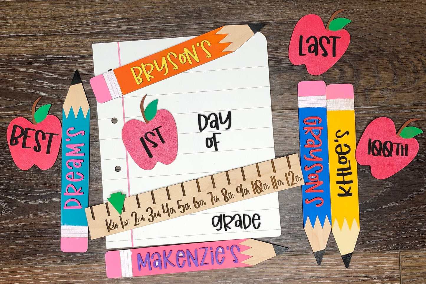 Back To School Sign, Interchangeable School Sign, School Milestone Sign, 100th Day of School Sign, 1st Day of School Sign