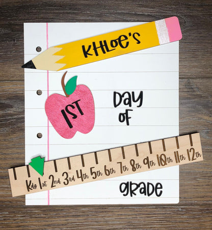 Back To School Sign, Interchangeable School Sign, School Milestone Sign, 100th Day of School Sign, 1st Day of School Sign