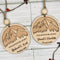 Personalized Mountain Christmas Ornament: First Engagement/Married Ornament