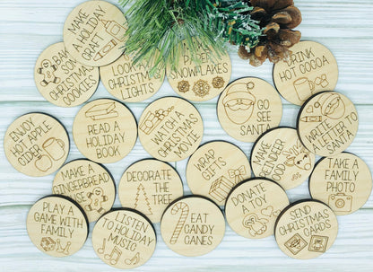 Advent Tokens, Christmas Family Tokens, Advent Calendar Fun, Kid Christmas Activities, Advent Tokens, 25 Days of Christmas, Stocking Fillers