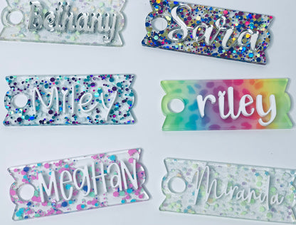 Tumbler Name Tag, 30 oz 40 oz, Name Plate, Lid Topper, Acrylic Name Tag, Tumbles Name plate, Tumbler cup topper, Tumbler Accessories