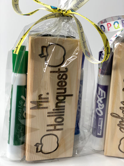 Personalized Whiteboard Eraser, Chalkboard Eraser, Teacher Appreciation Gift, Teacher Ornament Gift