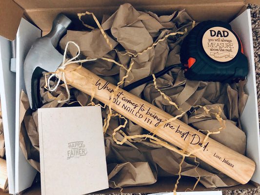 Engraved Hammer and Tape Measure Set, Personalized Hammer, Fathers Day Gift, Personalized Gifts for Dad,