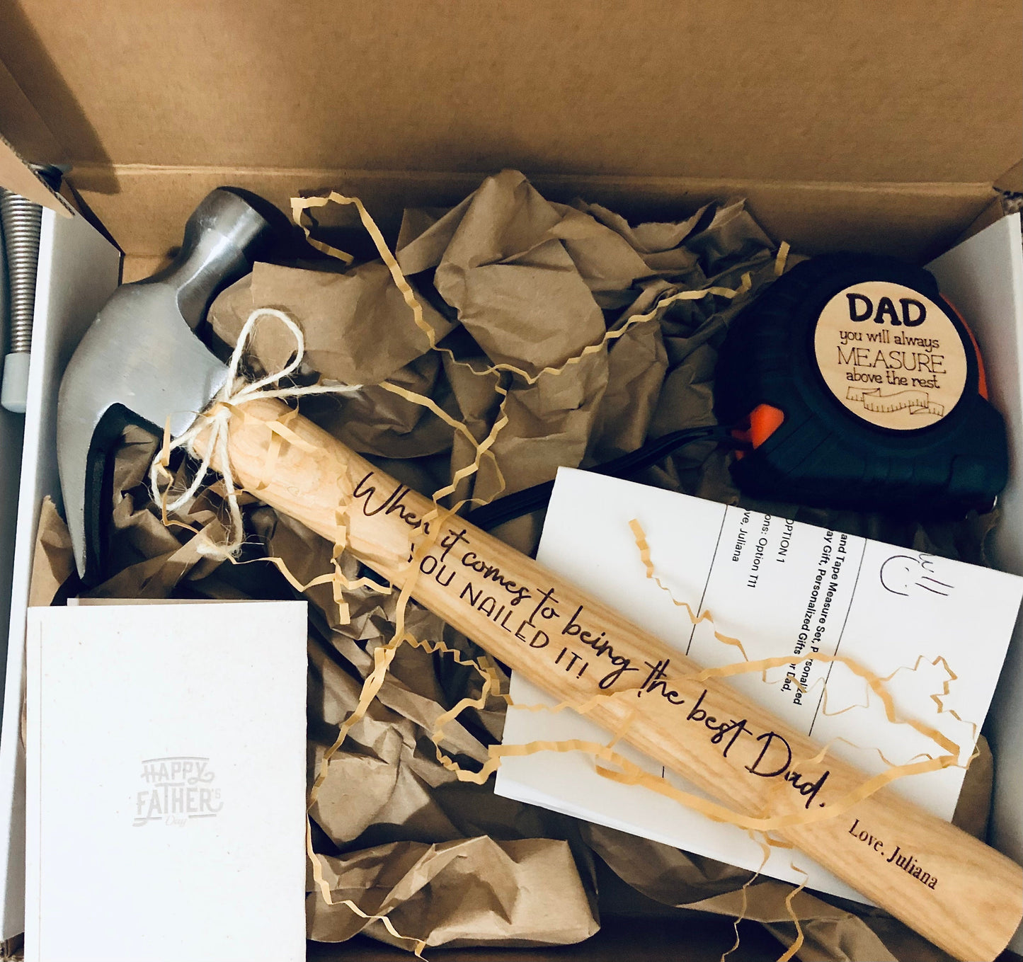 Engraved Hammer and Tape Measure Set, Personalized Hammer, Fathers Day Gift, Personalized Gifts for Dad,