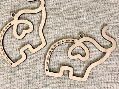 Circle Elephant Ornament Gift, Bestfriend Ornament Gift, Sister Gift, Mothers Day Gift Gift