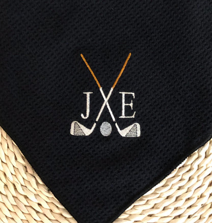 Personalized Golf Towel, Father's Day Gift For Dad, Embroidered Golf Towel For Men, Monogrammed Birthday Golf Present, Men Golf Gifts