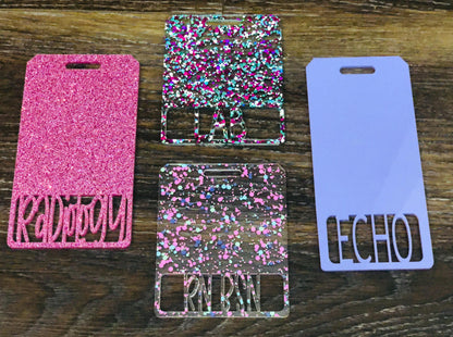 Custom Acrylic Badge Buddy: Nurse, Healthcare, X-Ray ID Holder