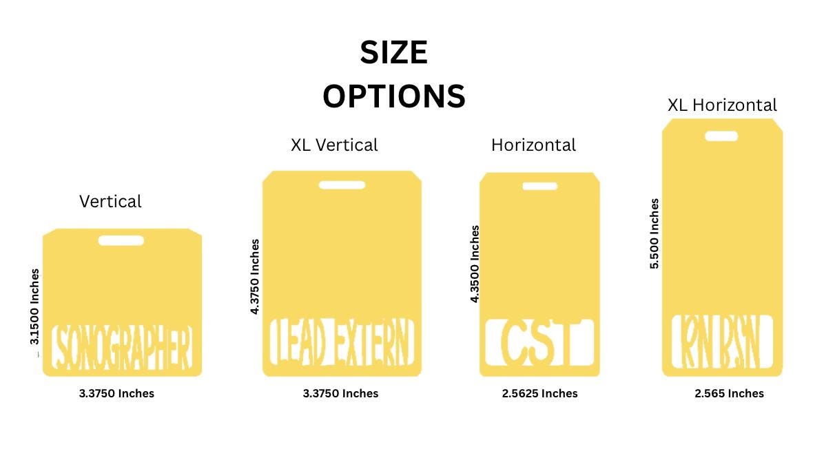 Custom Acrylic Badge Buddy: Nurse, Healthcare, X-Ray ID Holder