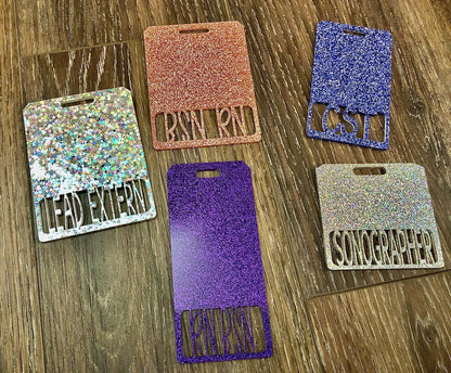 Custom Acrylic Badge Buddy: Nurse, Healthcare, X-Ray ID Holder